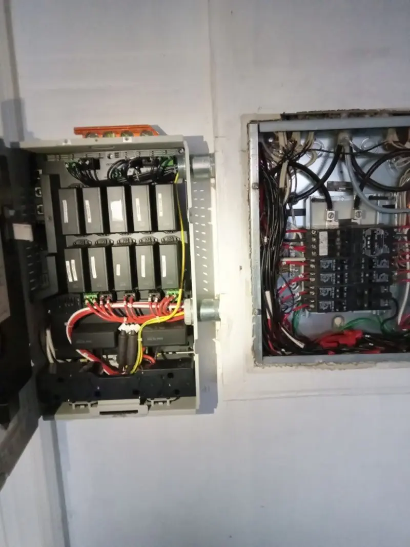 Electrical panel upgrade completed for Security Camera Wiring in Nashua